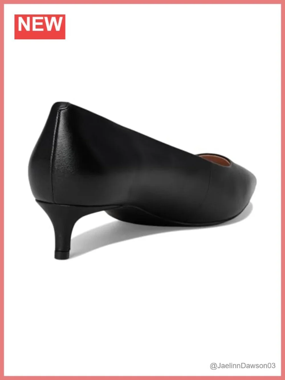 Women's Leather Pointed Toe Slip-On Heels Comfort Business Casual Pumps